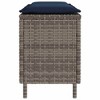Patio Bench with Cushion Gray 43.3"x11.8"x15.9" Poly Rattan - 4 of 4