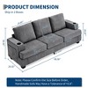 89" Comfy Couches with Deep Seat, Modern 3-Seater Sofa with Cup Holders and Side Storage Pockets for Living Room Apartment Lounge - 4 of 4