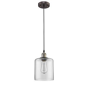 Chloe Lighting CH858013CL07-DP1 Industrial Industrial-Style 1 Light Rubbed Bronze Ceiling Mini Pendant 7" Shade - 1 of 2