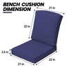Patio Chair Cushions Waterproof for Outdoor Furniture with Removable Cover Deep Seat & Back Cushion - 2 of 4