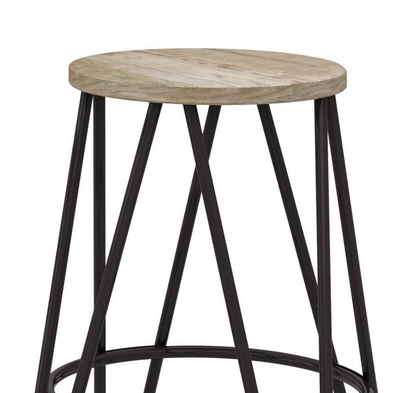 Kendall Metal Barstool with Wood - WyndenHall, 5 of 9