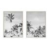 Kate and Laurel Sylvie Coastal Coconut Palm Tree Beach BW Framed Canvas Set by The Creative Bunch Studio, 2 Piece 18x24, White - 2 of 4