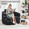 KWPZQEB 360° Swivel Armchair, Round Accent Chairs with Pillow, Modern Lounge Chair, High-Resilience Sponge Chair for Living Room, Bedroom, No Assembly - 4 of 4