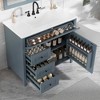 MAYEERTY 36" Bathroom Vanity Ceramic Sink Top Solid Wood MDF Flip Drawer Adjustable Shelf Metal Handles - 3 of 4
