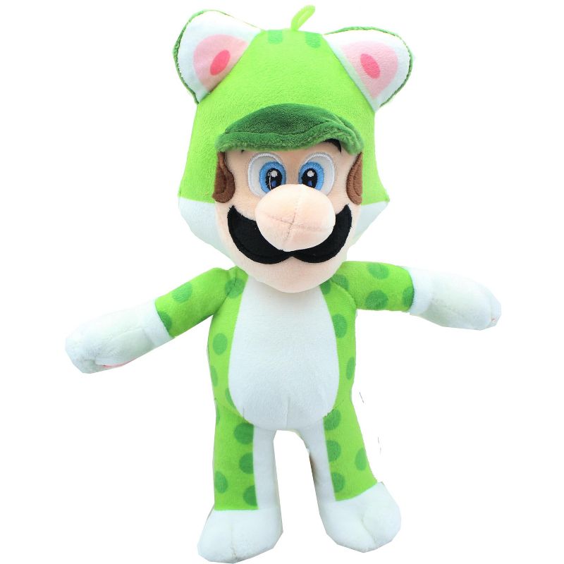 Johnny's Toys Super Mario 12 Inch Character Plush | Neko Cat Luigi, 1 of 2