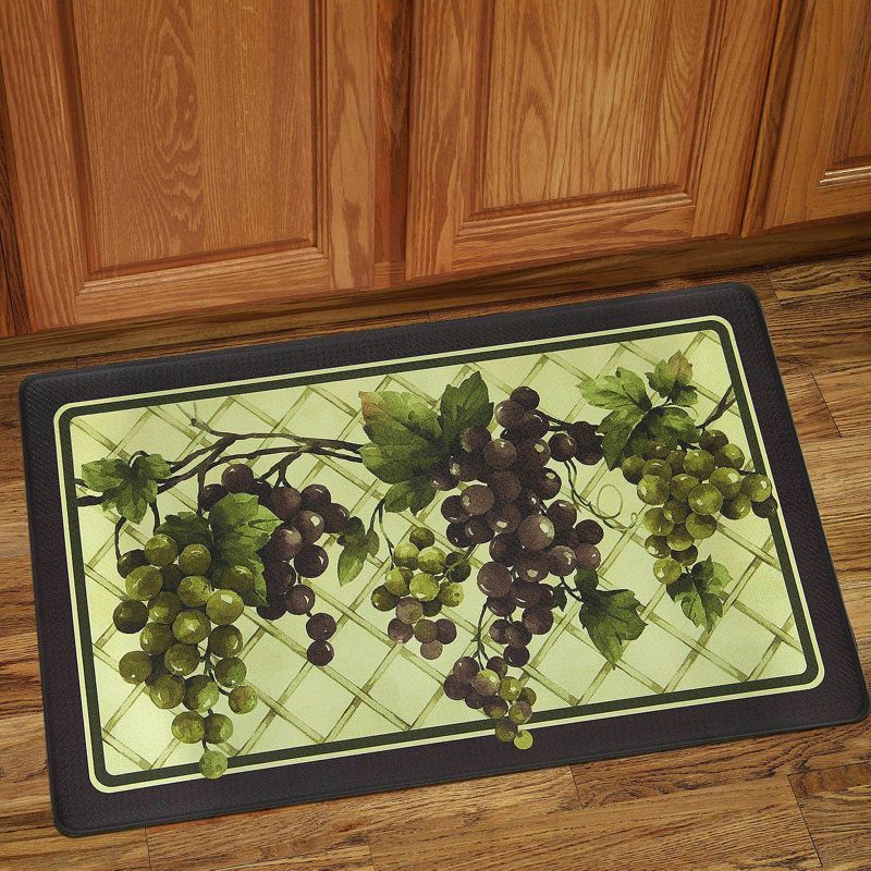 GoodGram Tuscany Lattice Grape Vine Memory Foam Anti-Fatigue Kitchen Floor Mat - 18 in. W x 30 in. L, 1 of 2