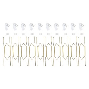 Unique Bargains Stainless Steel Invisible Wall Mount Vertical Decorative Plate Holders 1 Set - 1 of 4