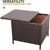 Lviden Outdoor Wicker Storage Side Table - 3 of 4