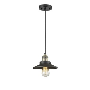 Railroad - 1 Light Cord Hung Mini Pendant In Traditional Style-8 Inches Tall and 8 Inches Wide - 1 of 1