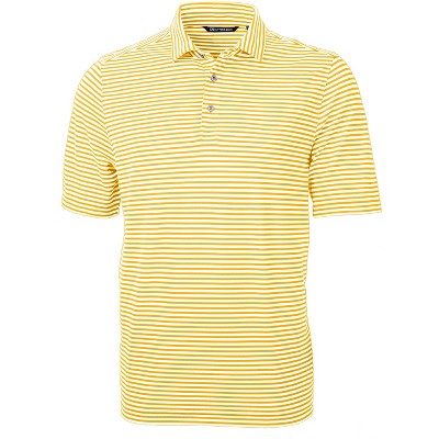 Cutter & Buck Virtue Eco Pique Stripe Recycled Mens Polo Shirt ...
