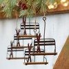 Vintage Wood and Metal Ski Chair Lift Ornament (Set of 12) - 3 of 4
