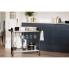 City Life Bar Cart with Wine Glass Rack Black/Faux Carrara Marble - South Shore - 3 of 4