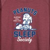 Women's - Peanuts - Peanuts Sleep Society Lightweight French Terry Wide Neck Long Sleeve Shirt - 2 of 4