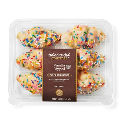 Vanilla Dipped Petite Croissants - 4.5oz/6ct - Favorite Day™