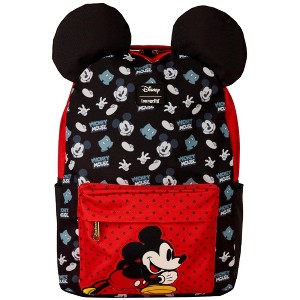 Loungefly Disney Mickey Mouse Nylon Full-Size Backpack for School, 17in - 1 of 3