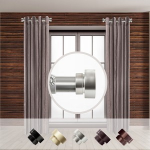 HomeStock Rod Desyne 1 - inc dia. Side Curtain Rod 12-20 inch long , Set of 2 - 1 of 3