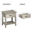 GustoWave Nightstands End Table with Drawer, Side Table for Spaces, 2 Tiers Storage Shelves with Dresser, Bedside Table for Bedroom, Dorm - 3 of 4