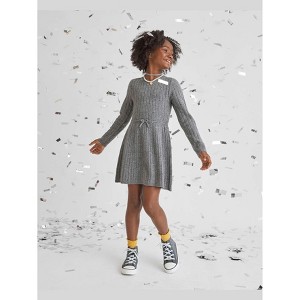 The Children's Place Girls Long Sleeve Bow Ribbed Sweater Dress - 1 of 4