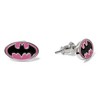 DC Comics Batman Silver Plated Logo Stud Earrings - 4 of 4