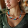 Ross-Simons Italian Multicolored Murano Glass Bead Torsade Necklace With 18kt Gold Over Sterling - 2 of 3