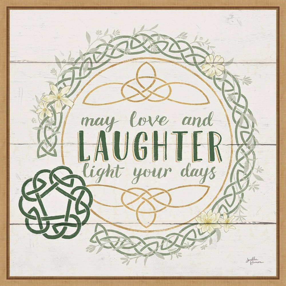 Photos - Other Decoration Amanti Art 22"x22" Irish Blessings III by Janelle Penner: Modern St. Patrick's Day Decor, Polystyrene Frame