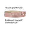 Allegra K Women's Thin Nonporous Rectangle Buckle Plus Size Jeans Dress Waist Belts - 3 of 4