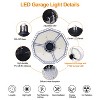 Itopfox LED Garage Light, 140W 18500 Lumens Adjustable Triple Panel Ceiling Fixture, 6000K Daylight for Basement Workshop Warehouse - 3 of 4