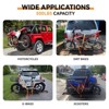 Heavy-Duty Motorcycle Tow Hitch Carrier ¨C 500 lbs Capacity Dirt Bike & Scooter Transport Rack with Loading Ramp, Universal 2" Hitch Mount - 2 of 4