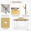EAGLE PEAK 12x12 Pop up Canopy Tent with Auto Extending Awning 144 Square Feet Sun Shade, Beige - 4 of 4