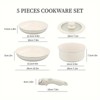 LunaLulink 12-Piece Granite Nonstick Cooking Set with Frying Pan, Skillet, Steamer, Silicone Spatula and Tongs - 4 of 4