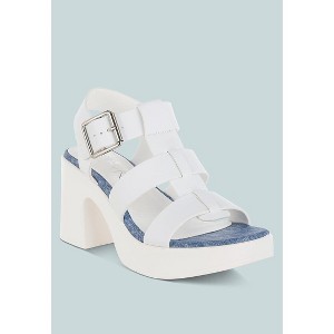 Avalon Chunky Pin Buckle Platform Heels - 1 of 4