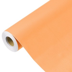 Unique Bargains Wallpaper, Peel and Stick Wallpaper Contact Paper Solid Color Vinyl Self-Adhesive Wall Paper Decorative Orange 394"x15.7" - 1 of 4