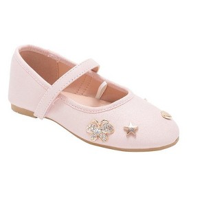 bebe Girls' Ballet Flats – Sparkly Ballet Sandals for Girls with Charms, Dressy Ballet Shoes for Little Kid/Big Kid/Toddler - 1 of 4