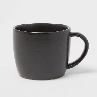 17oz Earthenware Houlton Mug Black - Threshold&#8482;