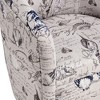 Fabric Swivel Accent Chair with Dacron-Wrapped Cushion, Wrap-Around Seat, and 360-Degree Swivel - 2 of 4