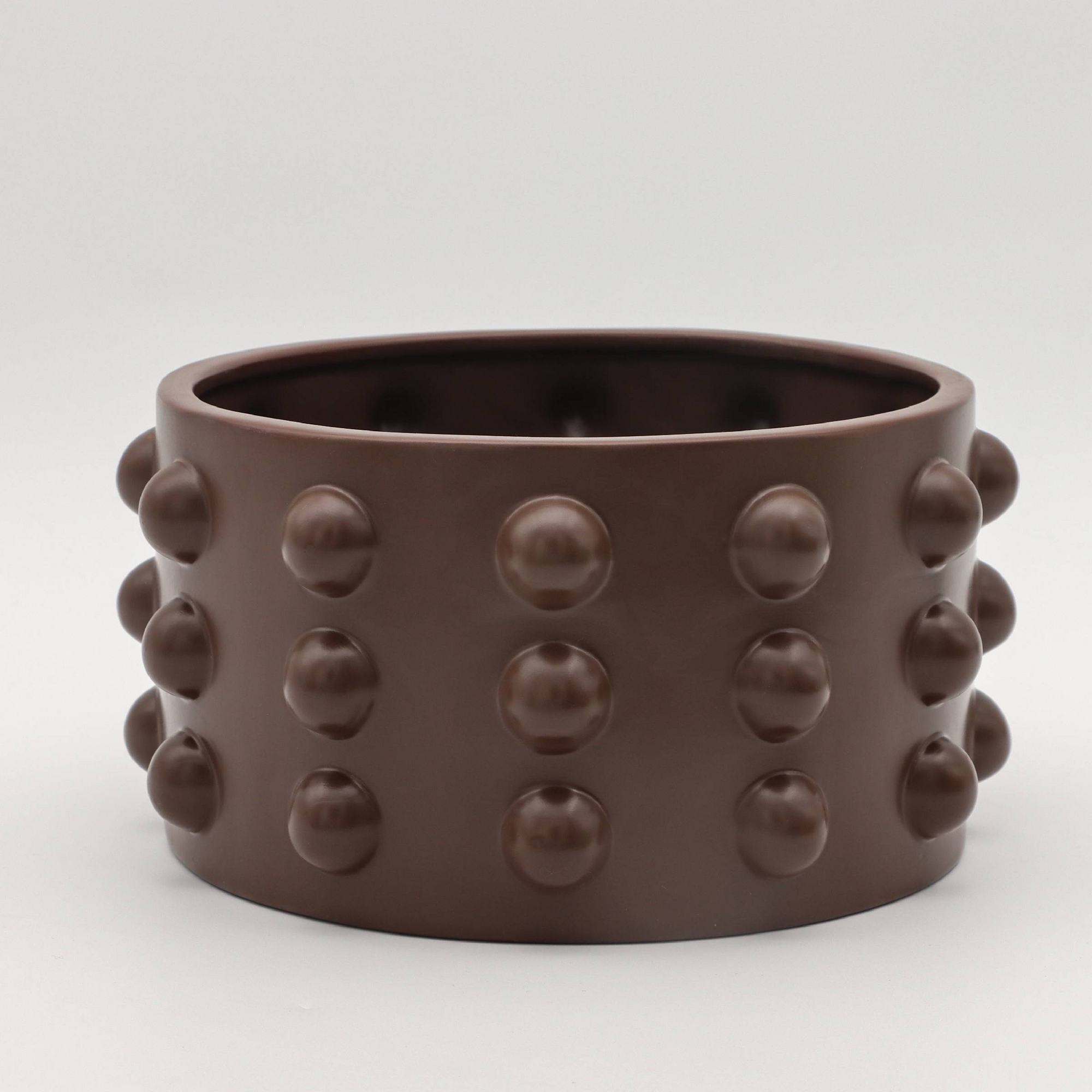 A.I.M 5" Textured Inventive Planter Brown