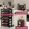 Itopfox 6-Tier Bamboo Wine Rack Freestanding Floor, 24 Bottles Wine Storage Shelves with Table Top, Stackable Display for Kitchen, Bar Rustic Brown - 4 of 4