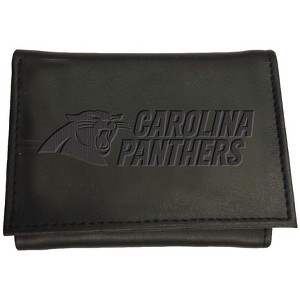 Evergreen Carolina Panthers Tri Fold Leather Wallet - 1 of 2