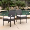 NicBex Outdoor Dining Chairs Set of 2 Modern Patio Waterproof PE Rattan Frame Chairs with Cushion and Armrest,Gray - 2 of 4