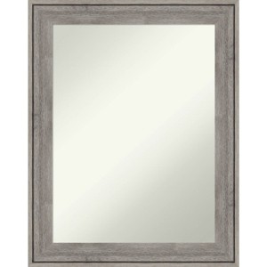 23" x 29" Non-Beveled Regis Barnwood Gray Wood Wall Mirror - Amanti Art: Modern Rectangular Design, Includes Mount Hardware - 1 of 4