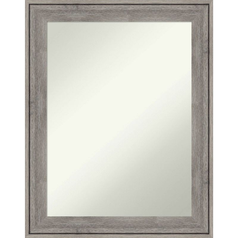 23&#34; x 29&#34; Non-Beveled Regis Barnwood Gray Wood Wall Mirror - Amanti Art, 1 of 10
