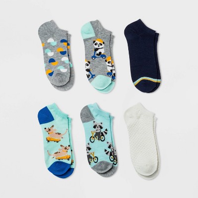 Women's Critters on Wheels 6pk Low Cut Socks - Xhilaration™ Blue 4-10