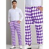 Lars Amadeus Men's Regular Fit Flat Front Party Prom Argyle Pattern Trousers - 4 of 4