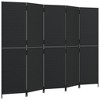vidaXL Room Divider 5 Panels Black Poly Rattan - 2 of 4