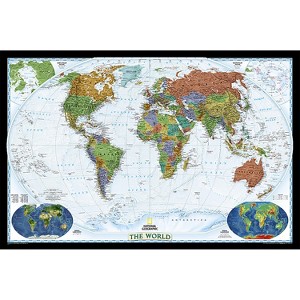 National Geographic World Decorator Map, Laminated, 46" x 30.5" - 1 of 3