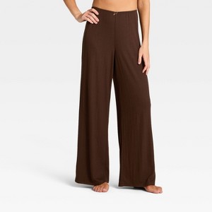 Women's Variegated Ribbed Pajama Pants - Auden™ - 1 of 3