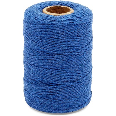 Bright Creations Blue Cotton Twine String for Arts and Crafts, Jute Thread (0.08 in, 218 Yards)