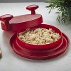 Attop Meat slicer, chicken slicer, meat slicer tool, meat slicer with handle and non-slip base, replacement meat slicer, red all-in-one - 3 of 4