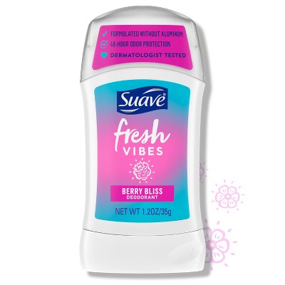 Suave Fresh Vibes Deodorant Stick Berry Bliss, 1.2 OZ
