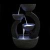 Northlight Lighted Three-tier Outdoor Garden Water Fountain - 31.5" - Black - 3 of 4